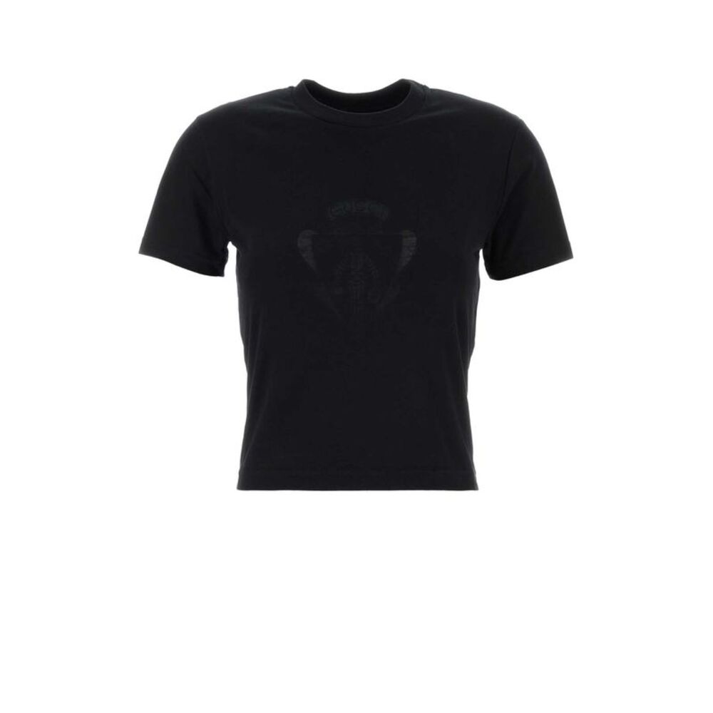 Gucci Women Black Cotton Blend T-Shirt